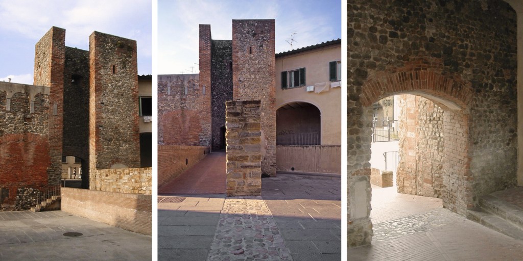 Il passaggio attraverso la torre angolare delle mura di San Giovanni Valdarno